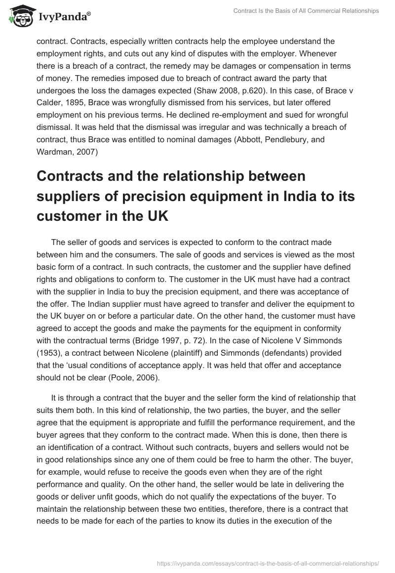 Contract Is the Basis of All Commercial Relationships. Page 2