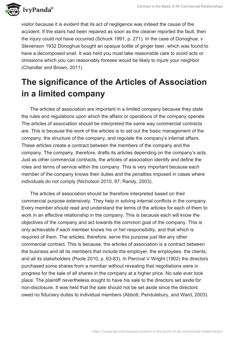 Contract Is the Basis of All Commercial Relationships. Page 5