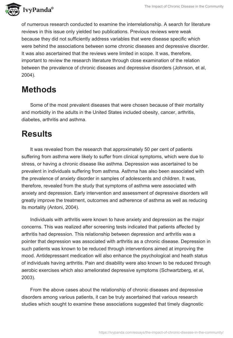 The Impact of Chronic Disease in the Community. Page 2