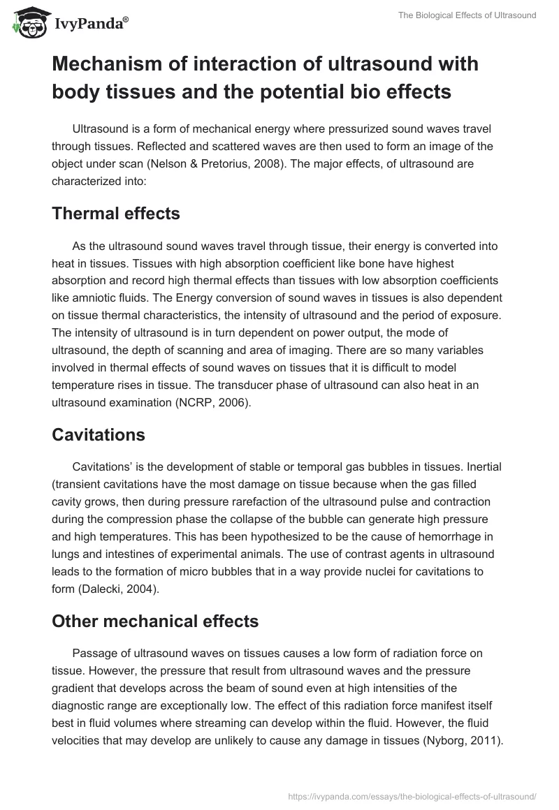 The Biological Effects of Ultrasound. Page 4