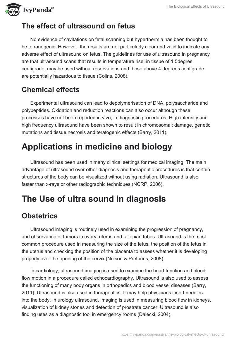 The Biological Effects of Ultrasound. Page 5