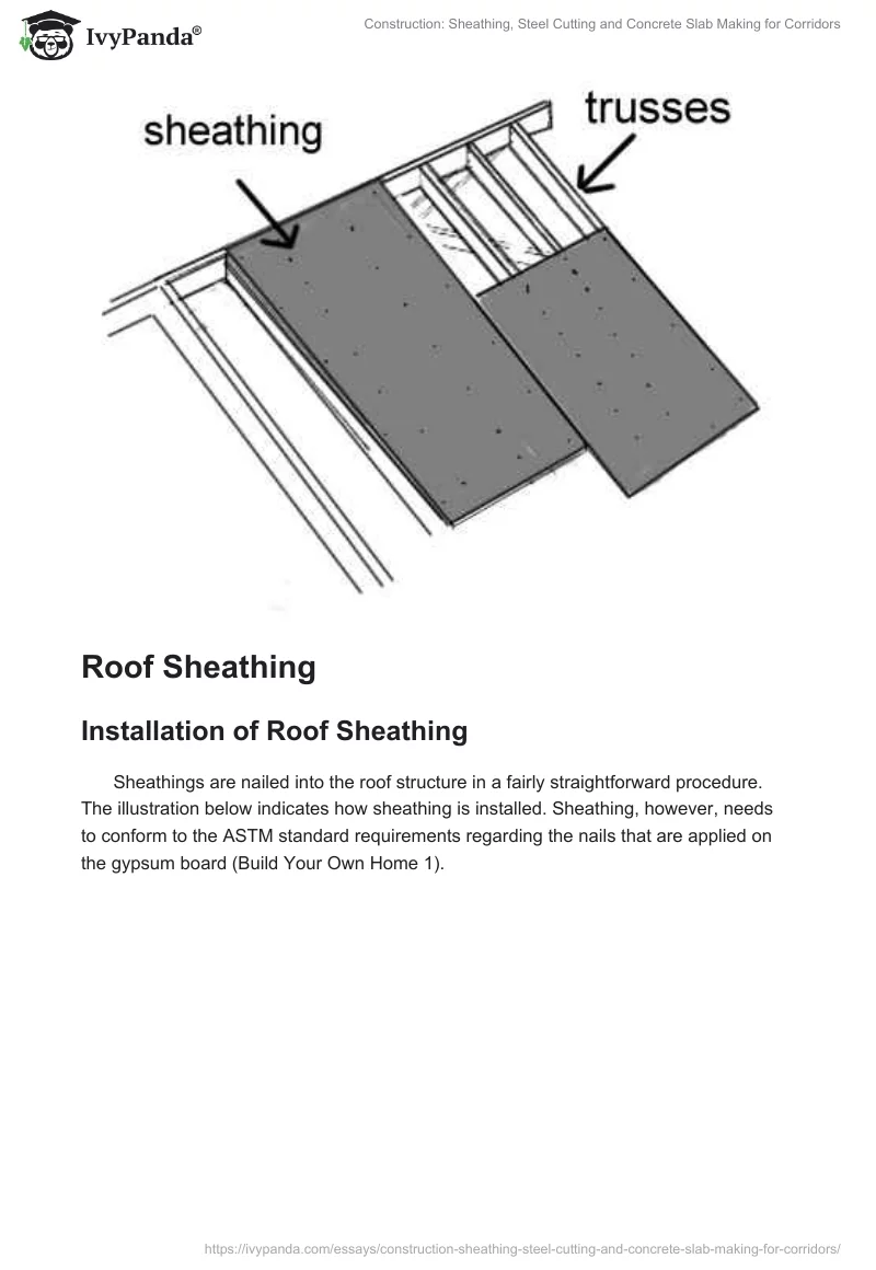 Construction: Sheathing, Steel Cutting and Concrete Slab Making for Corridors. Page 2