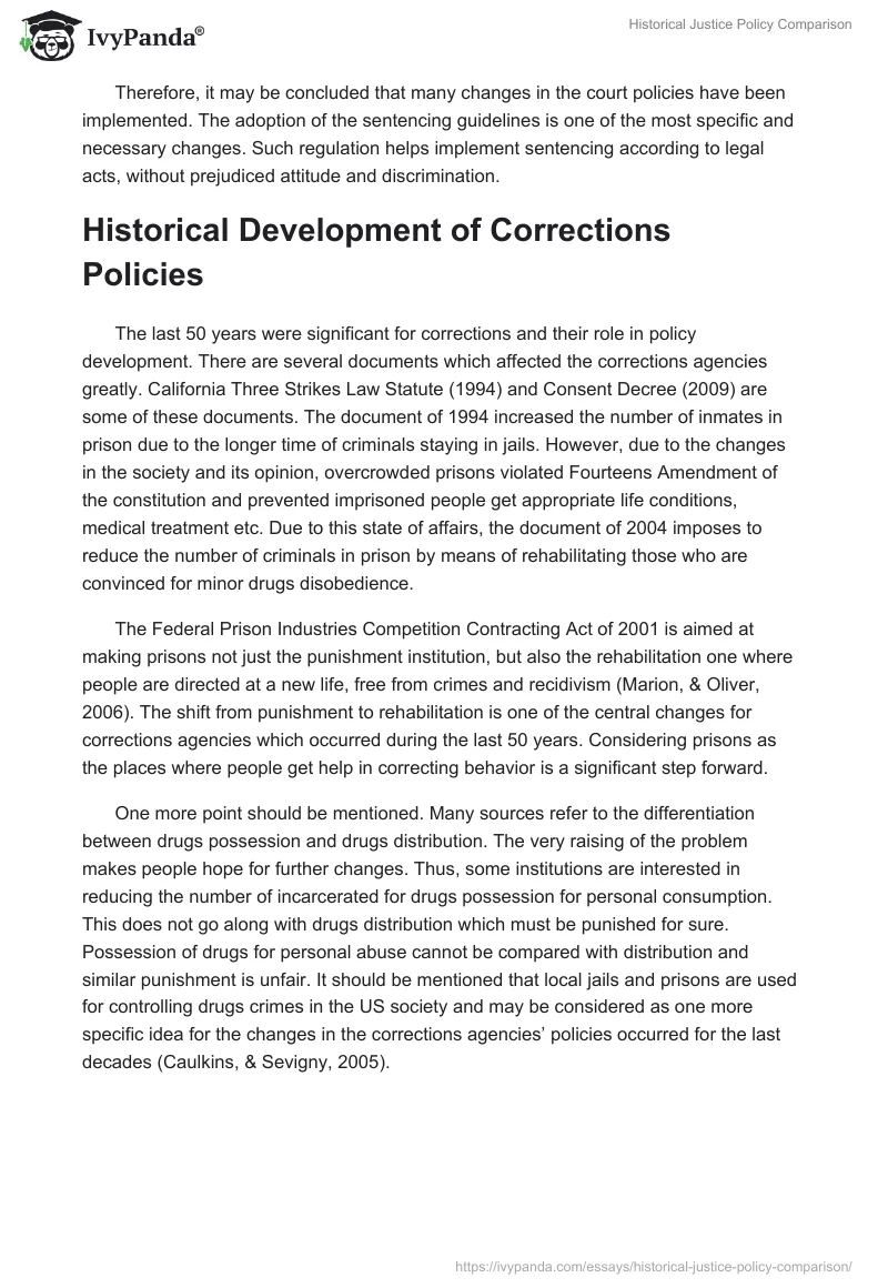Historical Justice Policy Comparison. Page 3
