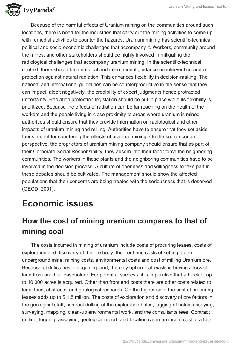 Uranium Mining and Issues Tied to It. Page 3