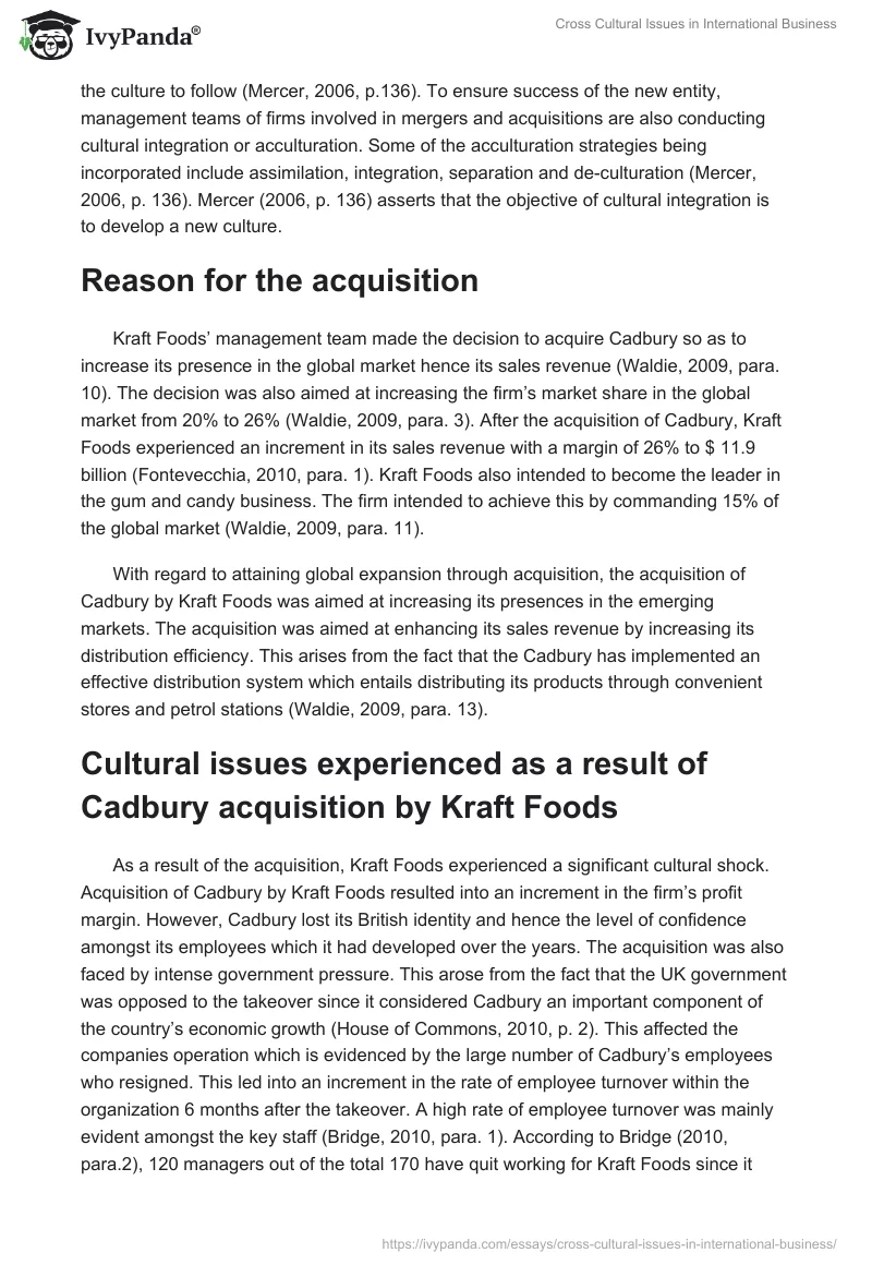 Cross Cultural Issues in International Business. Page 3