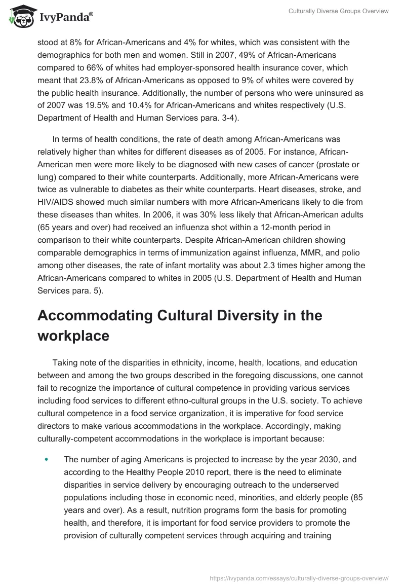 Culturally Diverse Groups Overview. Page 2