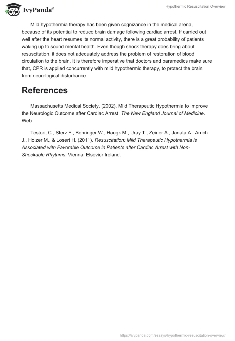 Hypothermic Resuscitation Overview. Page 3