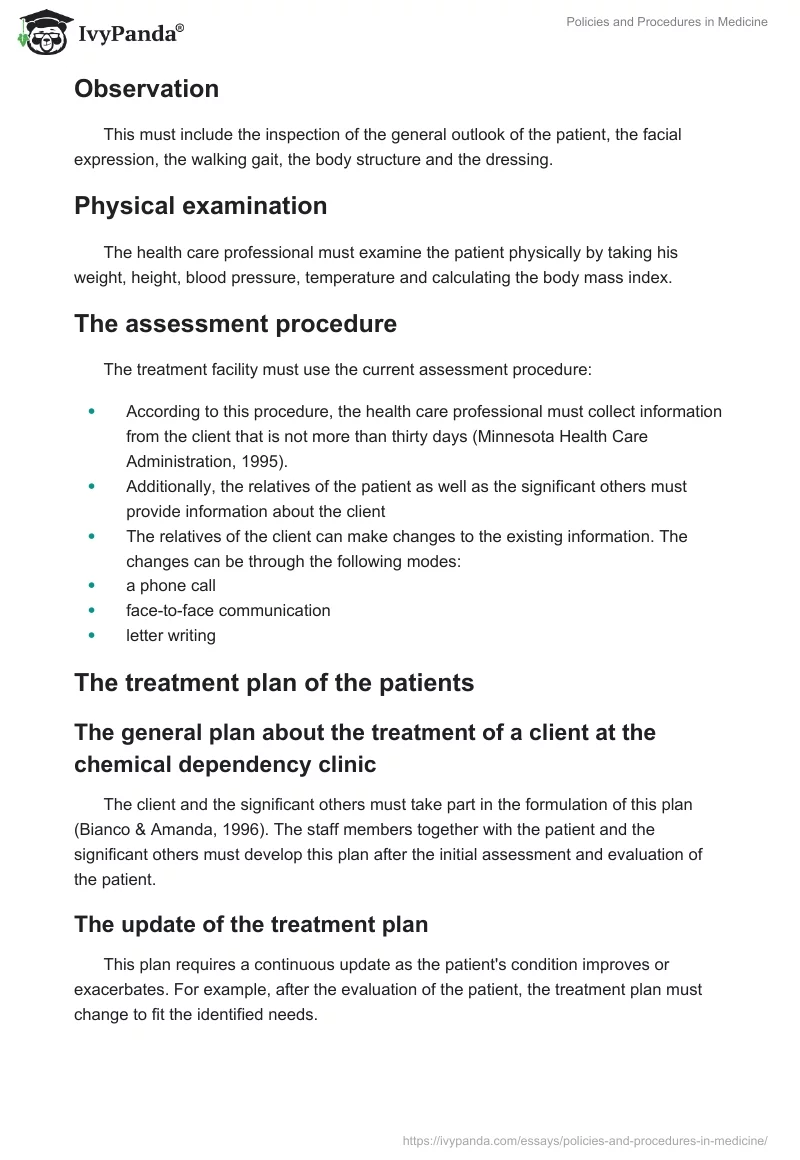 Policies and Procedures in Medicine. Page 3