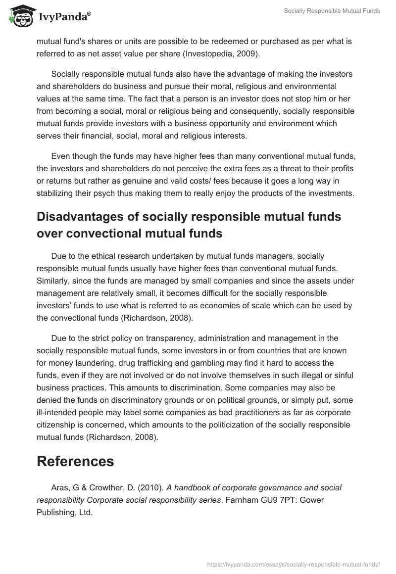 Socially Responsible Mutual Funds. Page 4