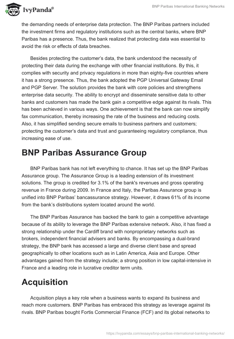 BNP Paribas International Banking Networks. Page 2