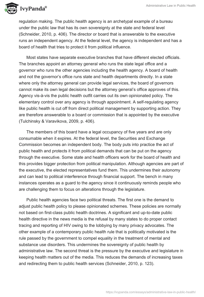 Administrative Law in Public Health. Page 2