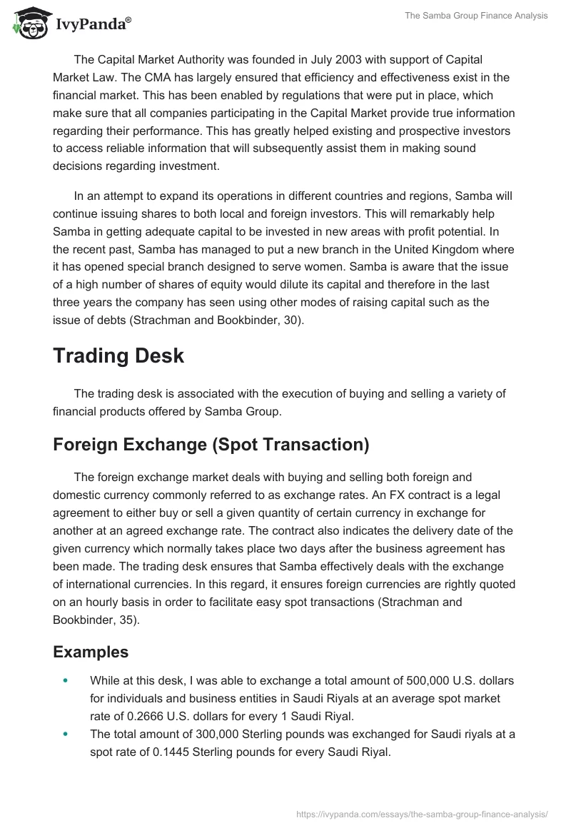 The Samba Group Finance Analysis. Page 2