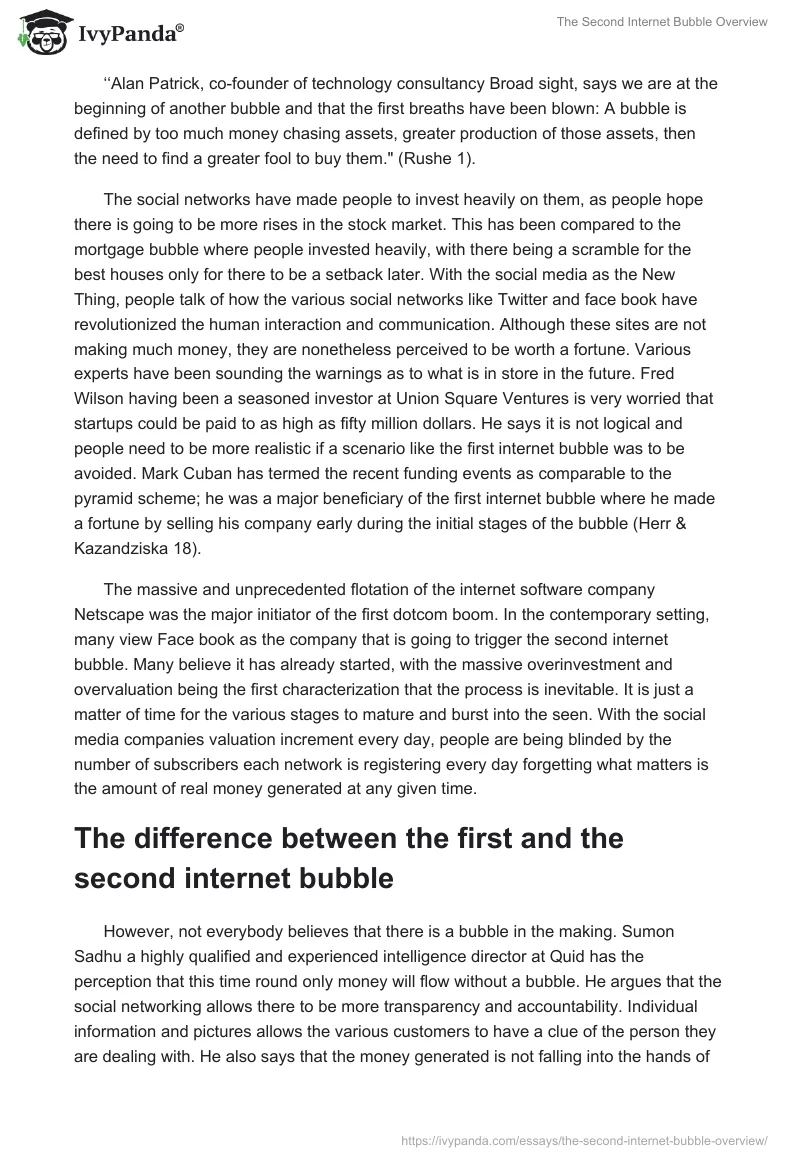 The Second Internet Bubble Overview. Page 3
