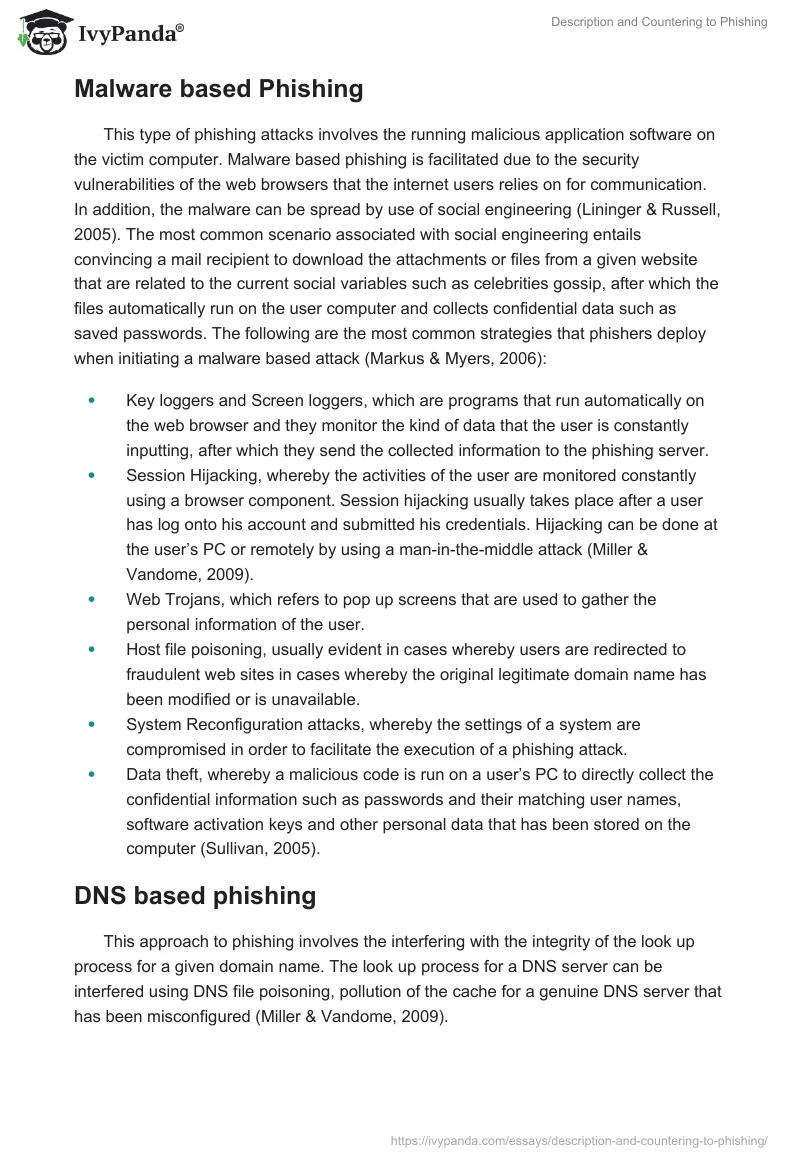 Description and Countering to Phishing. Page 3