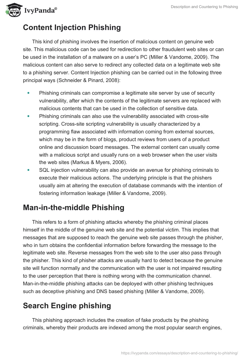 Description and Countering to Phishing. Page 4