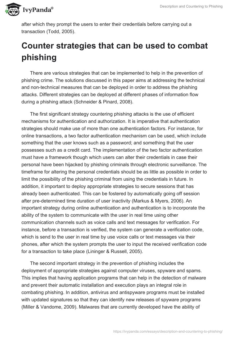 Description and Countering to Phishing. Page 5