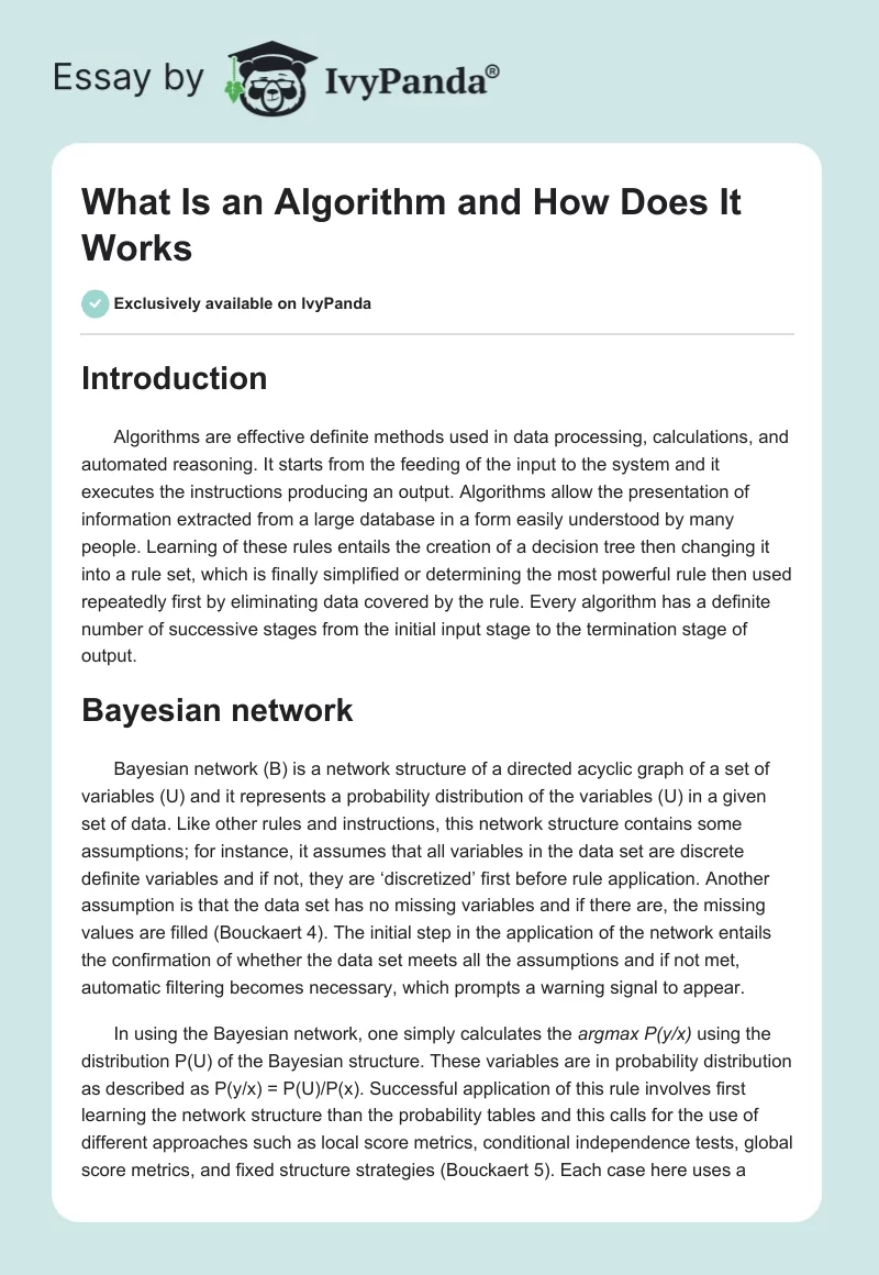 What Is an Algorithm and How Does It Works. Page 1