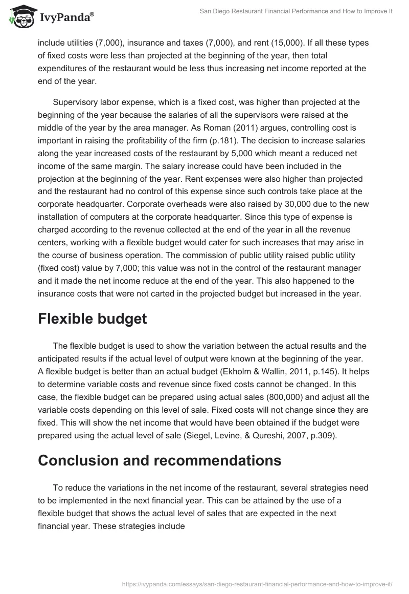San Diego Restaurant Financial Performance and How to Improve It. Page 2