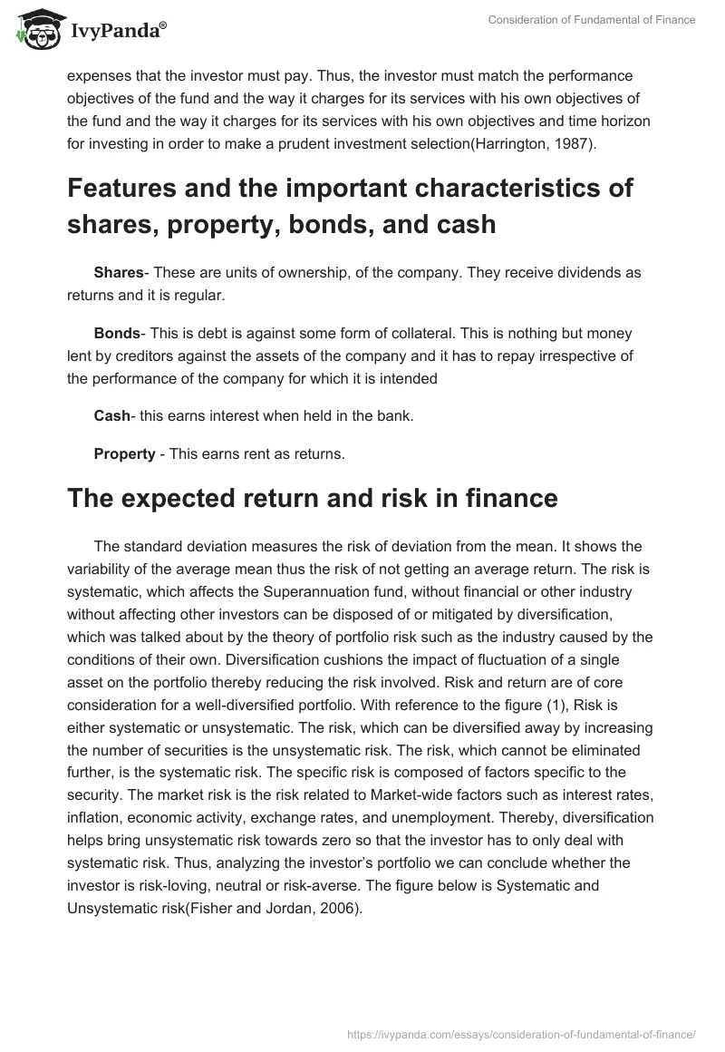 Consideration of Fundamental of Finance. Page 4