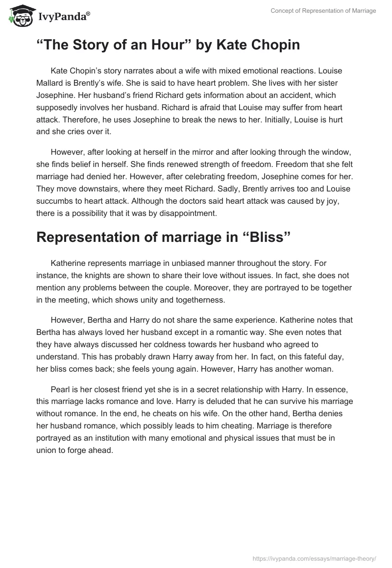 Concept of Representation of Marriage. Page 2