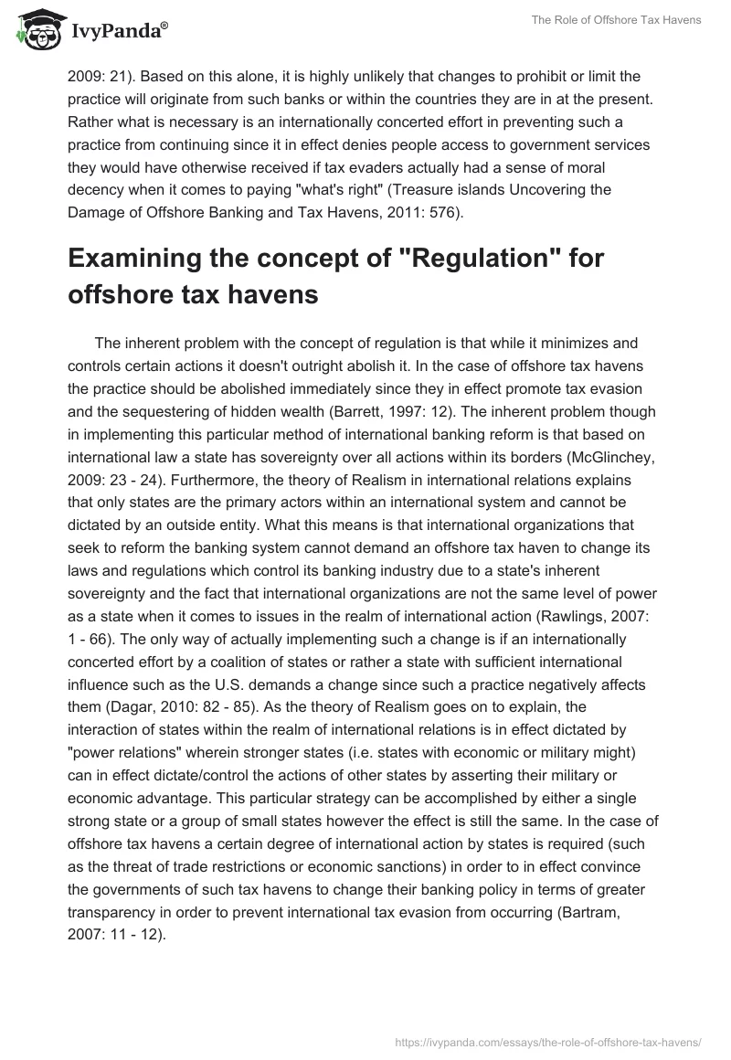 The Role of Offshore Tax Havens. Page 2