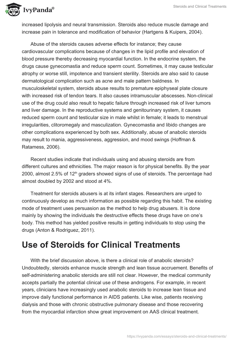 Steroids and Clinical Treatments. Page 2