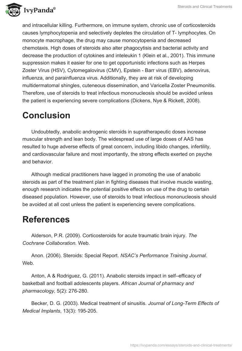 Steroids and Clinical Treatments. Page 4