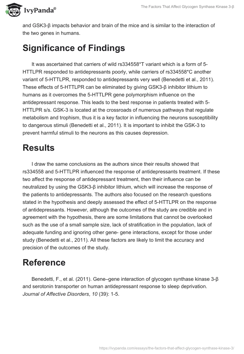 The Factors That Affect Glycogen Synthase Kinase 3-β. Page 2