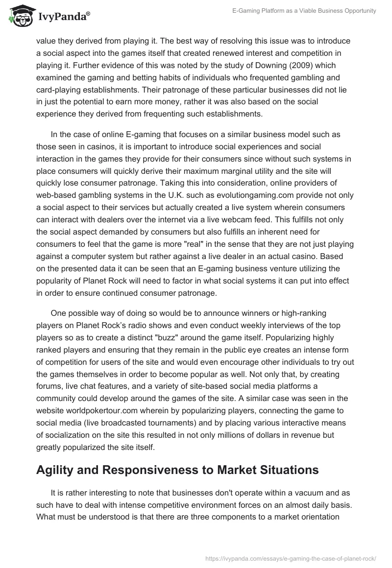 E-Gaming Platform as a Viable Business Opportunity. Page 4