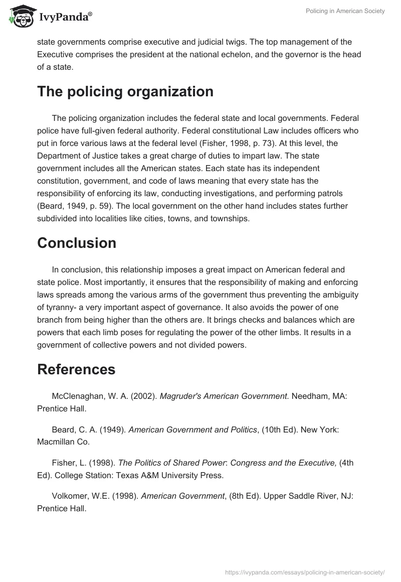 Policing in American Society. Page 2