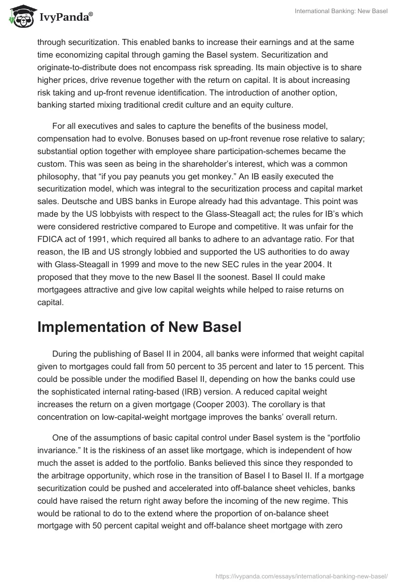 International Banking: New Basel. Page 2