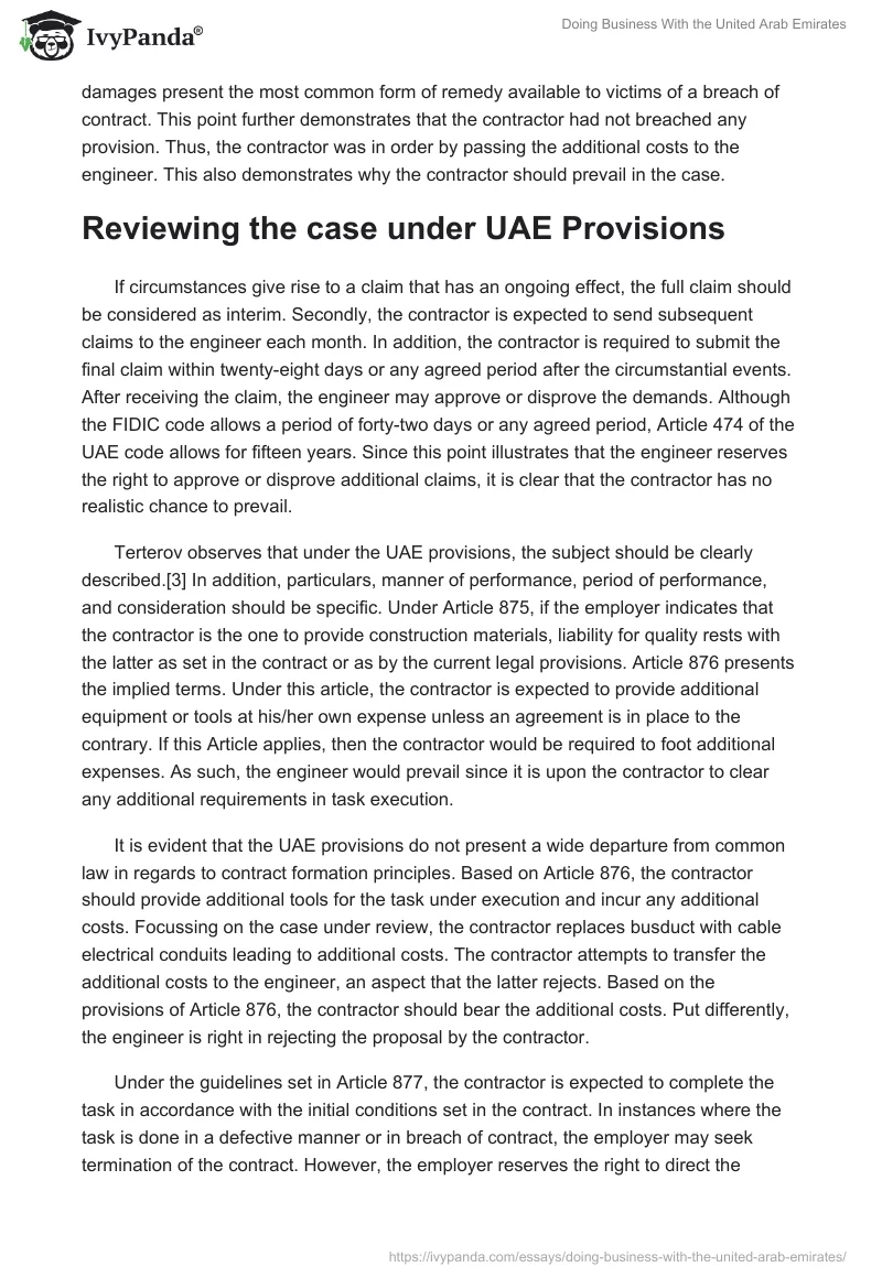 Doing Business With the United Arab Emirates. Page 4
