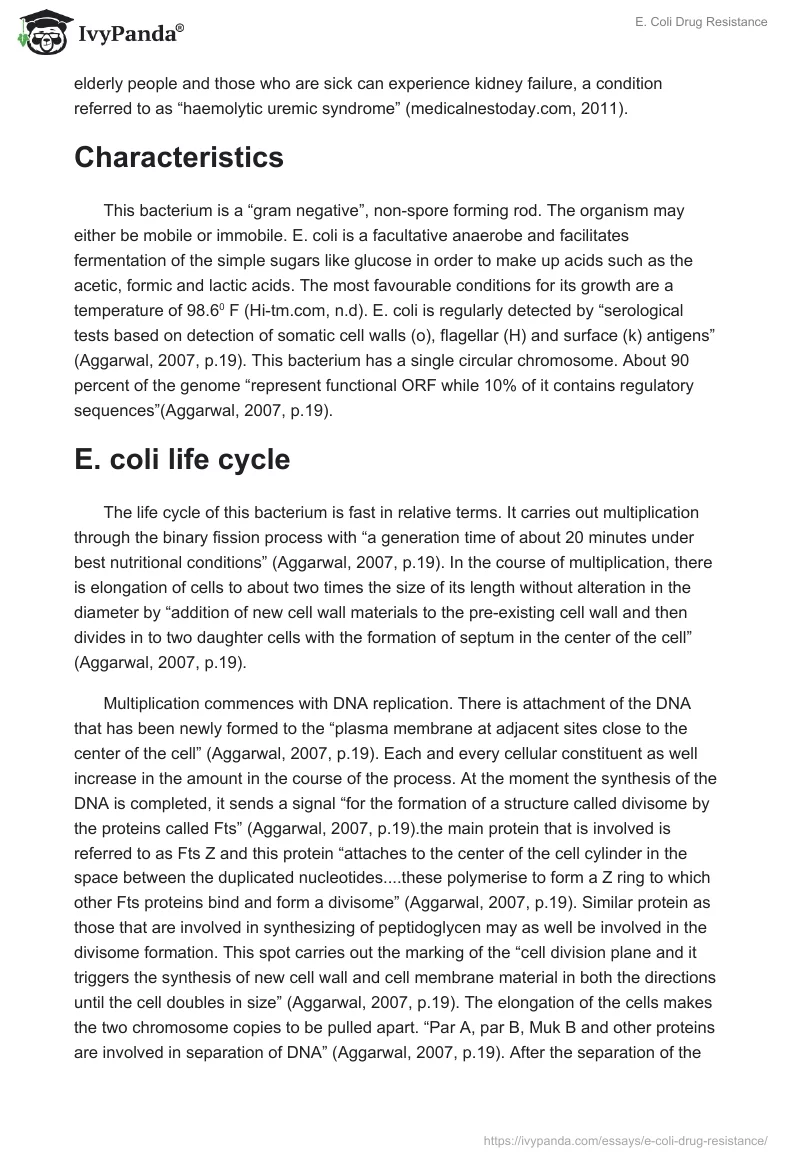 E. Coli Drug Resistance. Page 2