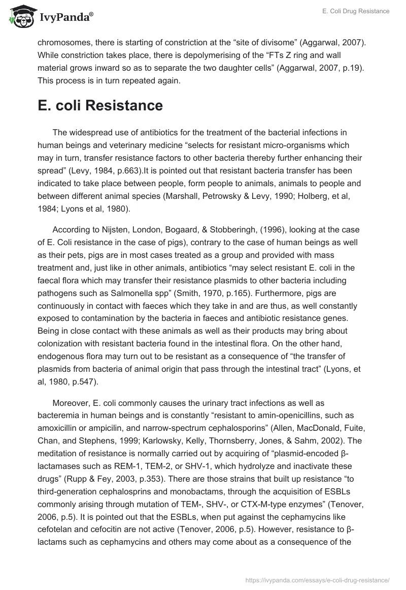 E. Coli Drug Resistance. Page 3