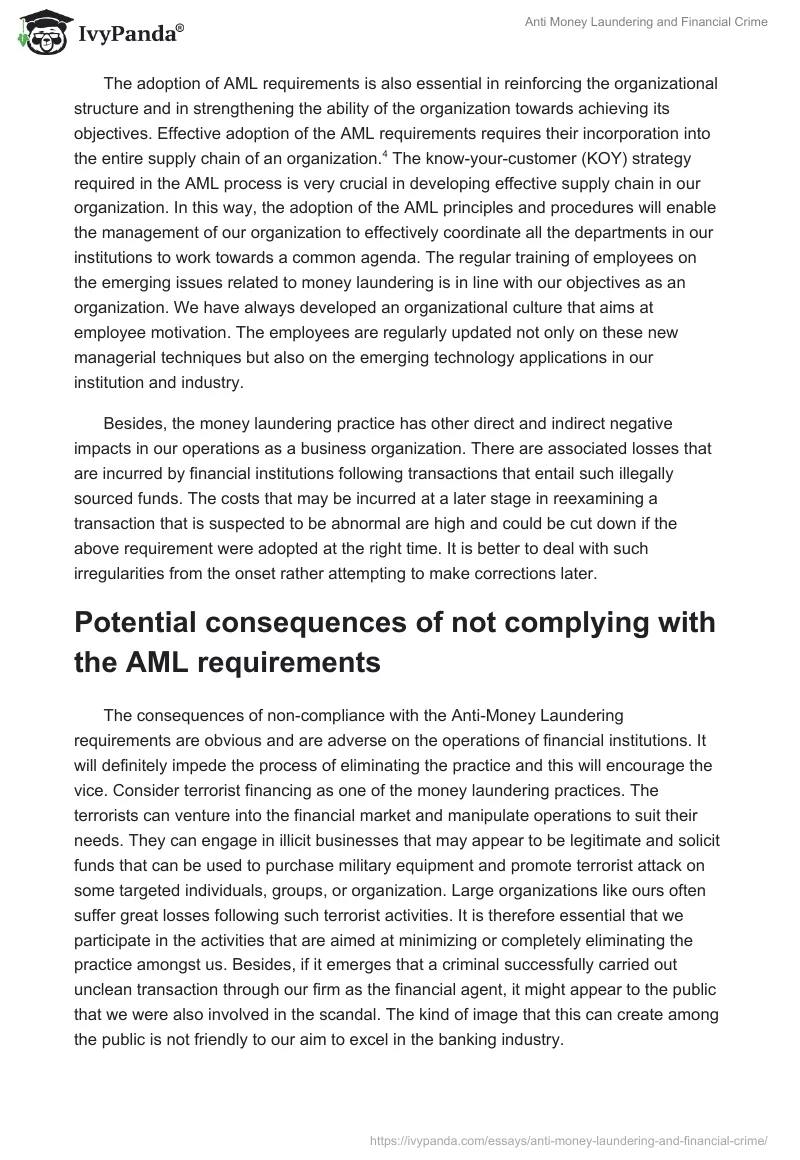 Anti Money Laundering and Financial Crime. Page 5