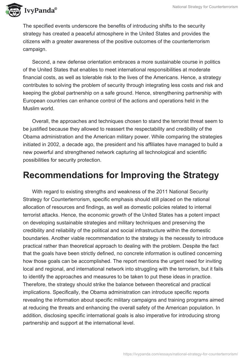 National Strategy for Counterterrorism. Page 3