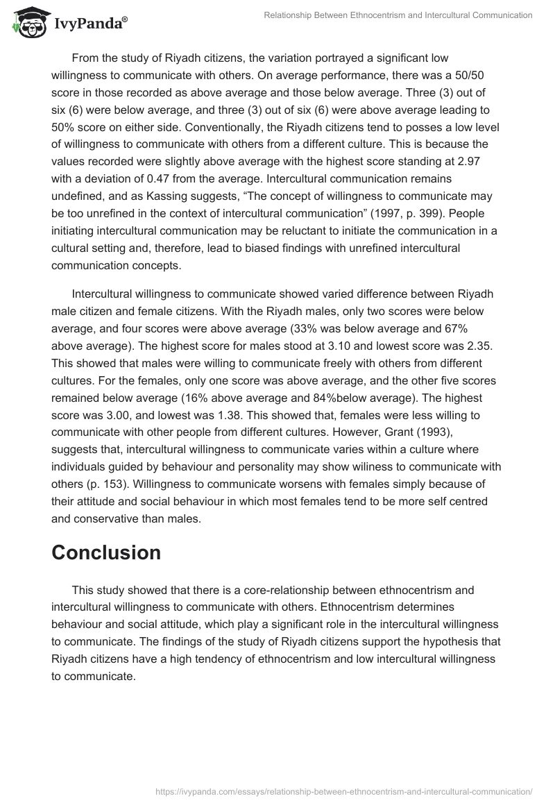 Relationship Between Ethnocentrism and Intercultural Communication. Page 3
