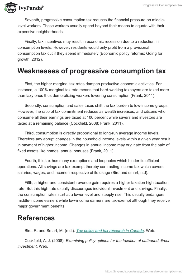 Progressive Consumption Tax. Page 2