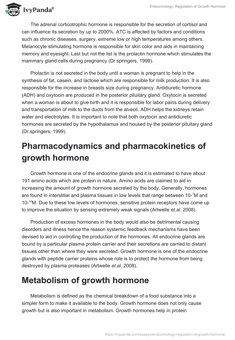 Endocrinology: Regulation of Growth Hormone. Page 3