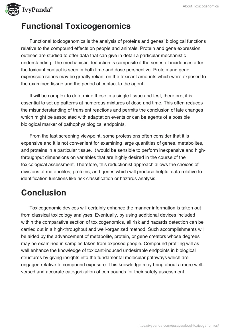 About Toxicogenomics. Page 4