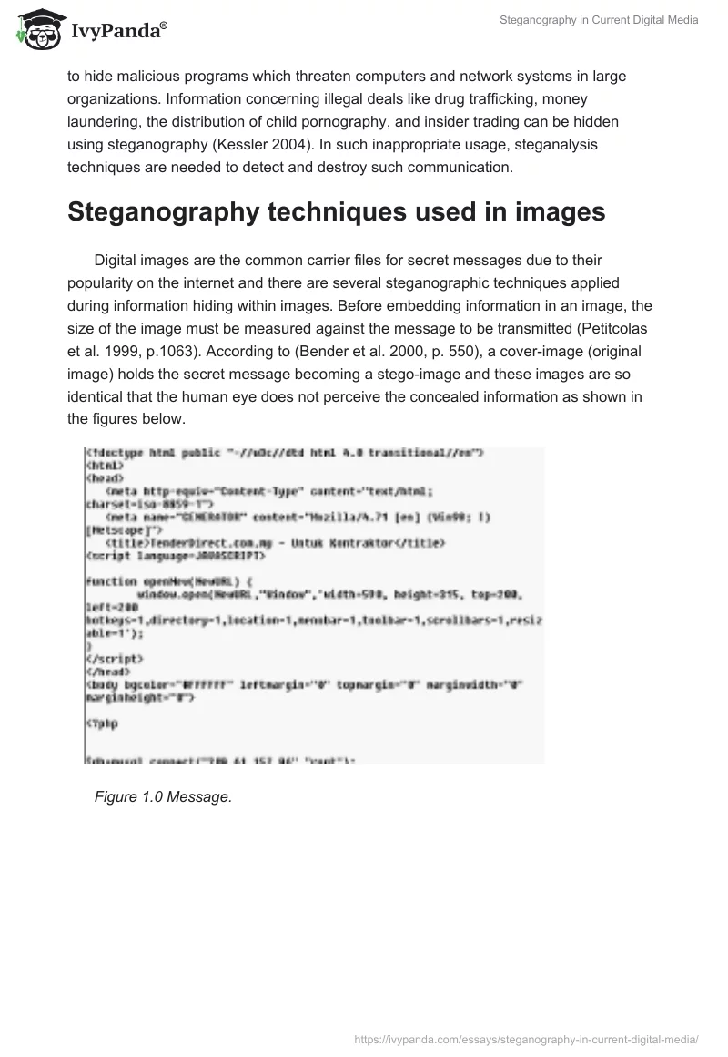 Steganography in Current Digital Media. Page 3
