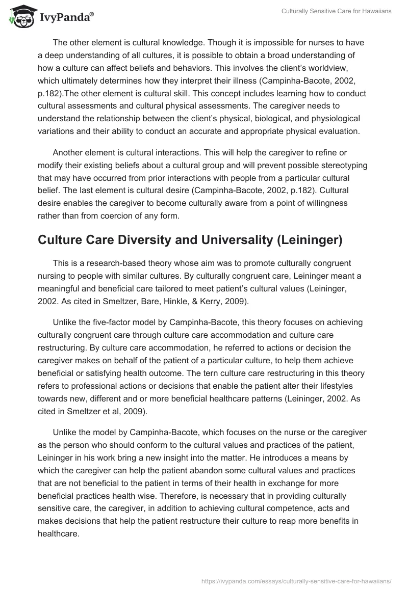 Culturally Sensitive Care for Hawaiians. Page 2