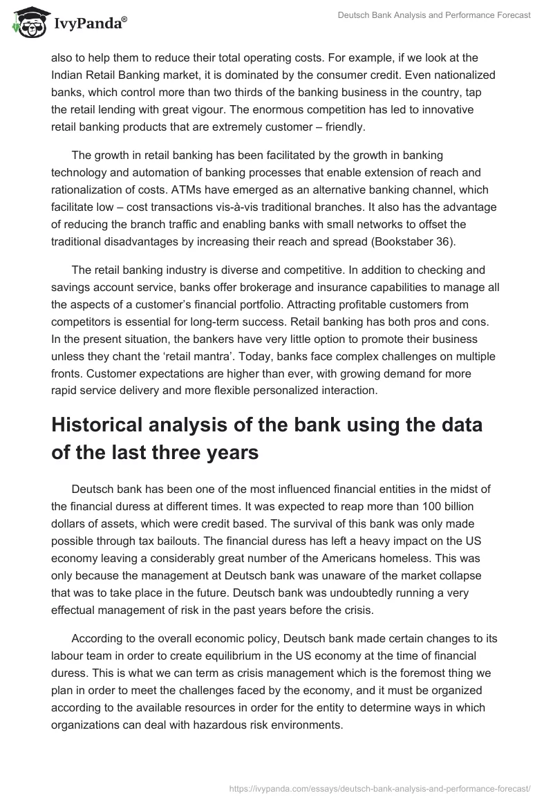 Deutsch Bank Analysis and Performance Forecast. Page 3