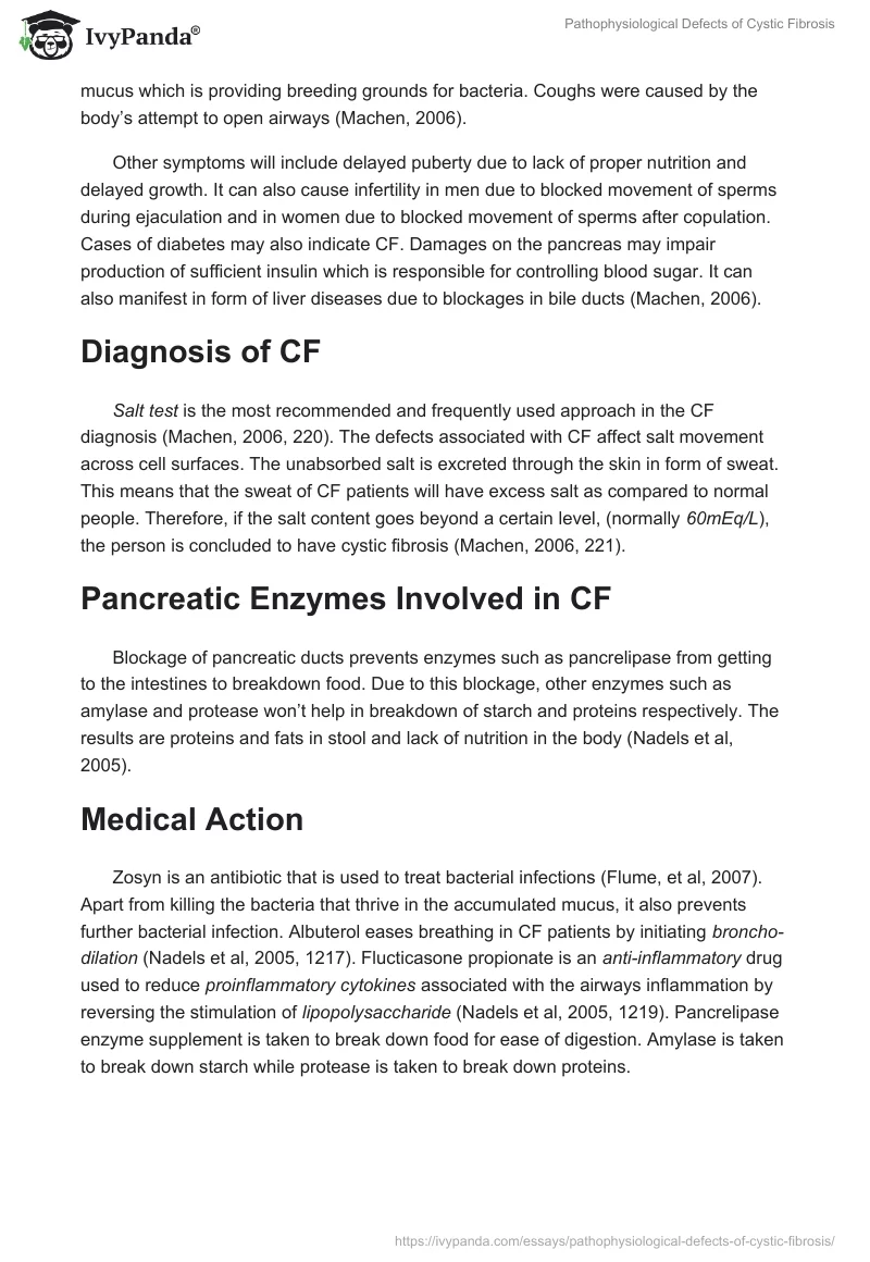 Pathophysiological Defects of Cystic Fibrosis. Page 3