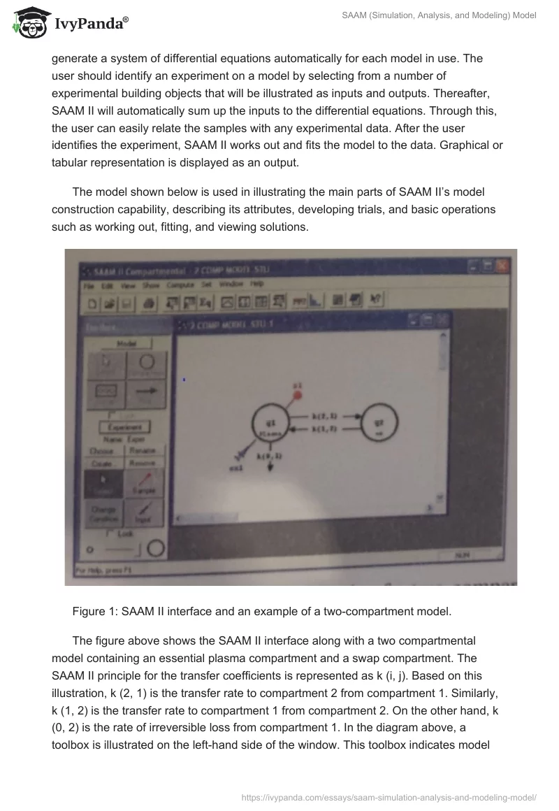 SAAM (Simulation, Analysis, and Modeling) Model. Page 2