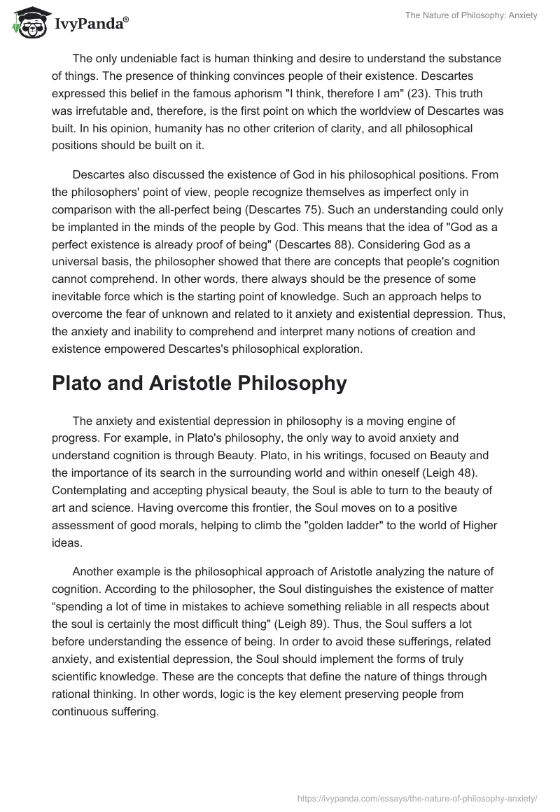 The Nature of Philosophy: Anxiety. Page 2