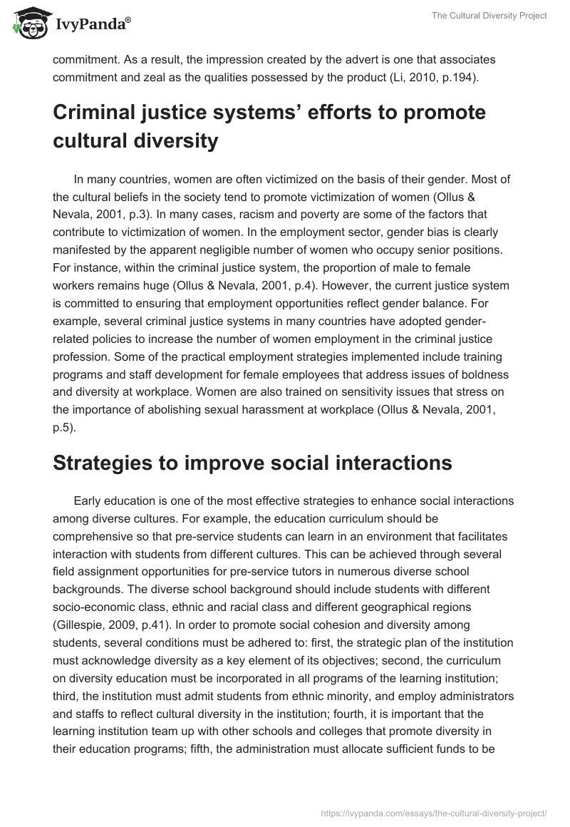 The Cultural Diversity Project. Page 2