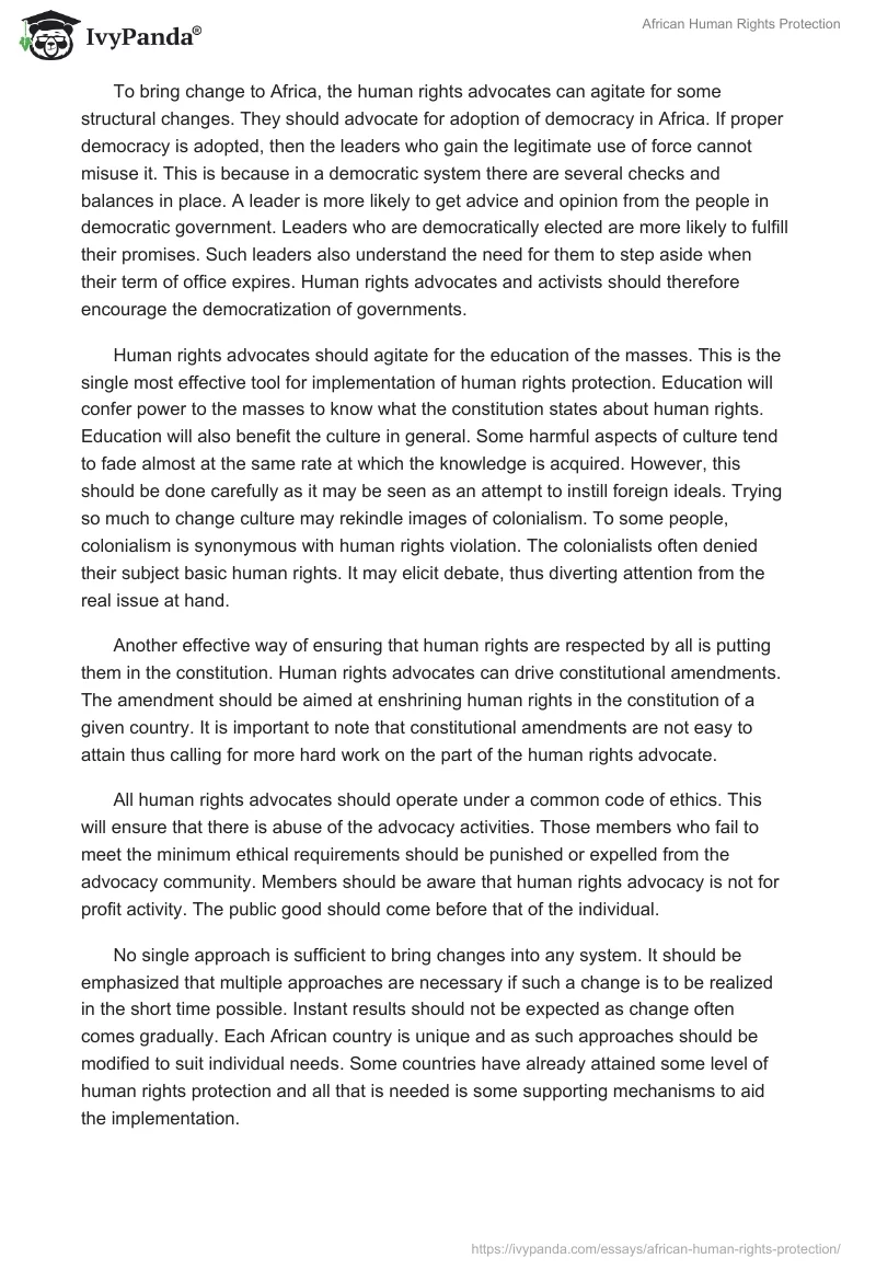 African Human Rights Protection. Page 3