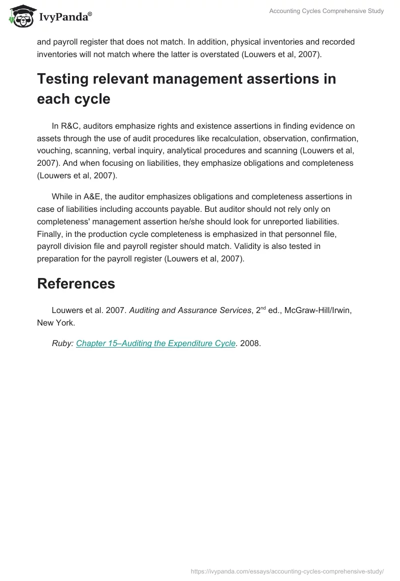 Accounting Cycles Comprehensive Study. Page 3