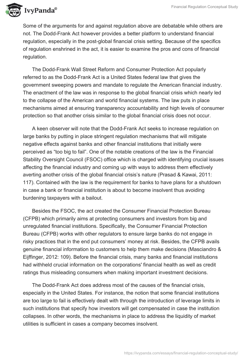 Financial Regulation Conceptual Study. Page 4